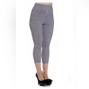 Hellbunny Black And White Gingham Judy Pinup Style Capris